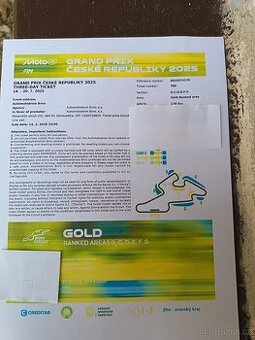 Gold vstupenka Moto GP