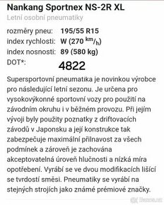 Nankang 195/55 ZR15 89W XL Sportnex ns-2R