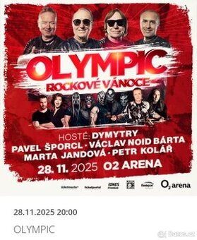 OLYMPIC 28.11.2025 Praha O2 arena - prodám vstupenky.