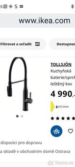 Nová kuchyňská dřezová baterie IKEA