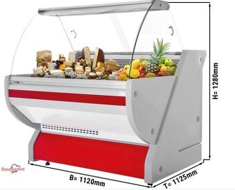 Chladicí vitrína G. Gastro – červená, 250 l, téměř nová (zak