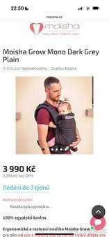Nosítko Moisha Grow Dark Grey