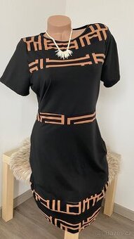 Dámské pružné šaty s řeckým vzorem vel.XL