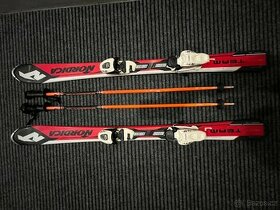 Dětské lyže Nordica 120 cm + hůlky