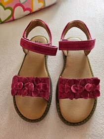 Kožené dívčí sandálky
