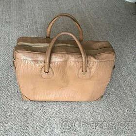 Kožená cestovní retro taška