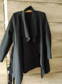 Černý dámský kabát - 1