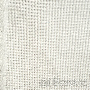 Vyšívací tkanina Kanava č.5, Bílá látka 1,4 m, bavlna metráž - 1