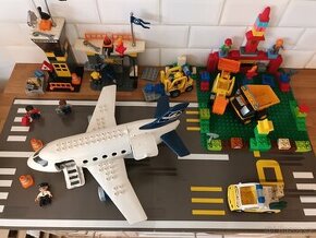 Lego duplo letiště 7840,30332, bagr 10811+ megablocs.