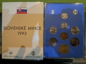 Sada slovenských oběhových mincí r. 1993