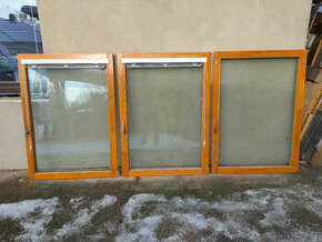 Dřevěné okno 3x, 96x134 cm