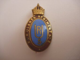 RU Ulanen Regiment č5 čepicový odznak Huláni pluk válka