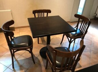 16x židle do kavarny restaurace 10x stůl masiv