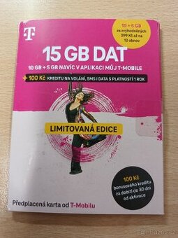 SIM karta T-mobile 15GB dat