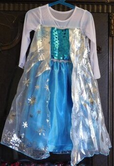 Kostým- šaty - Elsa - princezna - Frozen - ledové království - 1