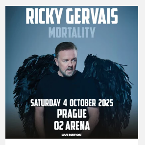 RICKY GERVAIS MORTALITY, VIP klubové patro - 04.10.2025