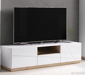 TV stolek bílý / dub - skříňka pod tv bílá - komoda