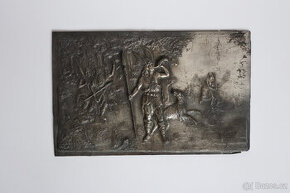 lovecký reliéf germáni galové barbaři Diana secesní lov