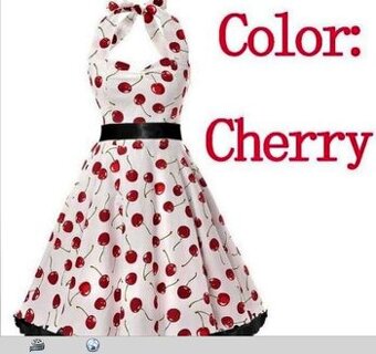Nové letní šaty s třešňěmi vel. M