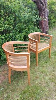 Starožitné křeslo - křesílko  50léta - dva kusy REZERVACE