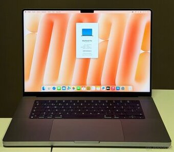 MacBook Pro 16” (2021) M1 Pro, 16 GB RAM, 512 GB SSD Záruka