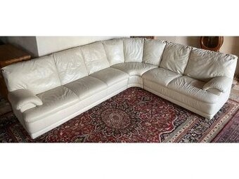 Moderní rohová kožená sedací souprava, 2663