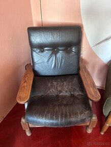 Křeslo kožené masiv