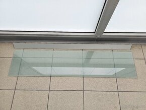 Skleněná velká police do koupelny 26x118 cm