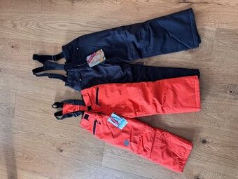 Lyžařské kalhoty Color Kids černé 116 a oranžové 104