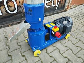 nový typ, peletovací lis PLR150 4 kW točÍ se válce 