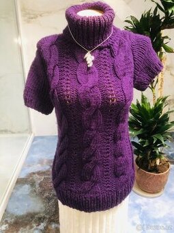 vesta# vlneny #svetr# copanky# rucnepleteny# rolak # vrstven