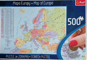 Puzzle 500 dílků - mapa Evropy