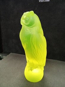skleněná plastika uranové sklo ingrid schlevogt top stav . - 1