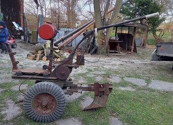 Malotraktor 1 osý - půdní fréza s pluhem domácí výroba