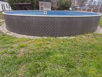 Daruji kovový rám bazénu, průměr 4,6m - 1