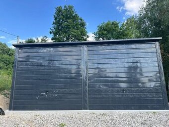 Plechová garáž 6x7m - 1