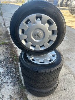 Plechové disky 15” Opel + zimní pneu