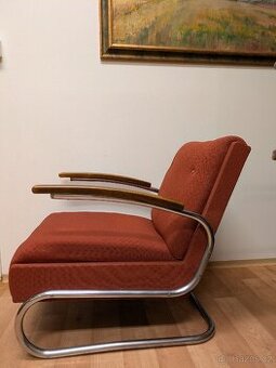 Funkcionalismus, chrom křeslo S 411 Thonet