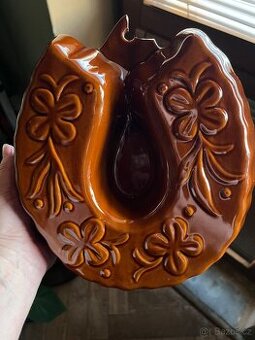Kameninová forma na pečení podkova - Čtyřlístek