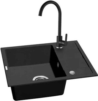 KUCHYŇSKÝ GRANITOVÝ DŘEZ LAVEO DOLI + BATERIE + SIFON