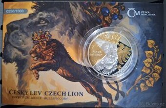 STŘÍBR.UNC.INVEST.MINCE ČESKÝ LEV 2024 SEL.POKOV AU ČÍSLOV