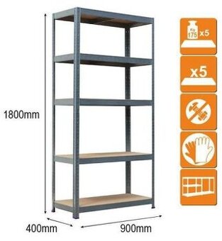 Kovový regál METALKAS R175