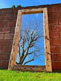Zrcadlo v extra masivním, dřevěném, rámu 90x180 cm