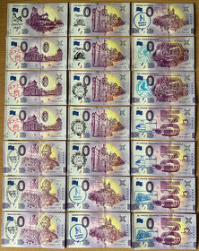0 Euro Souvenir bankovky s peciatkou