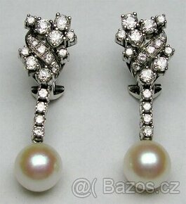 18K ZLATÉ ZÁVĚSNÉ NÁUŠNICE S DIAMANTY 1,60 ct