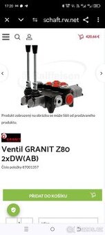 Hydraulický rozvaděč Z 80 2×wd