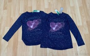 Triko & tričko se srdíčkem Benetton vel. 128 a 140