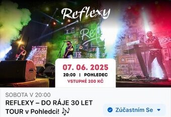 Dvě vstupenky REFLEXY V POHLEDCI