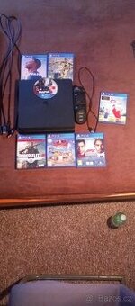 Ps4 + nabíjecí stanice + 7 her na ps4 bez ovladače