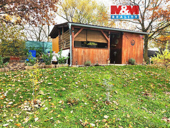 Prodej, karavan s dřevěnou přístavbou, Hradec u Kadaně